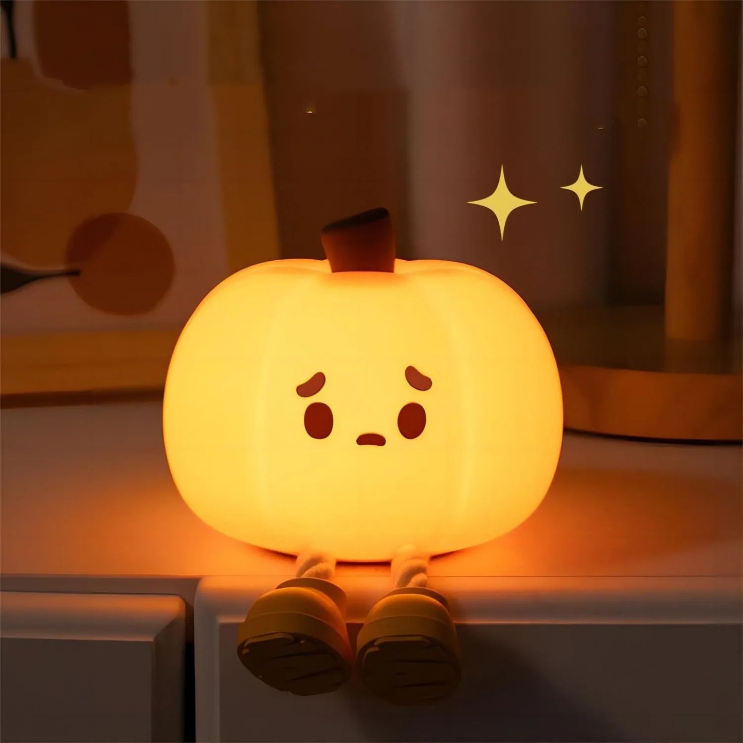 Halloween Pumpkin Night Light: Silicone LED Lamp