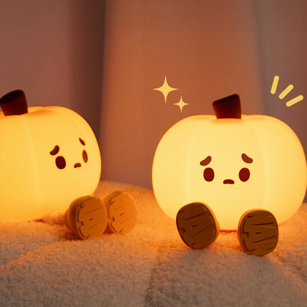 Halloween Pumpkin Night Light: Silicone LED Lamp