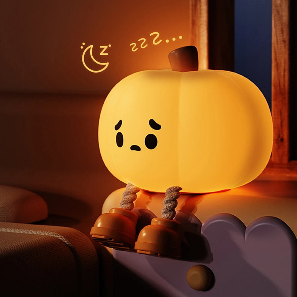 Halloween Pumpkin Night Light: Silicone LED Lamp