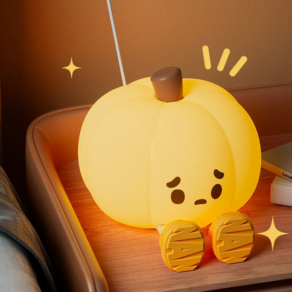 Halloween Pumpkin Night Light: Silicone LED Lamp